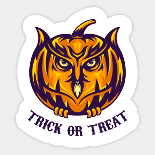 Owl Pumpkin Sticker